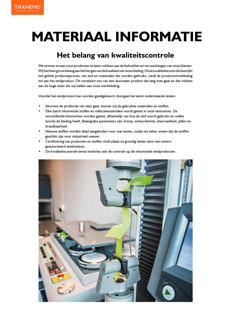 Materiaalinformatie