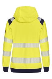 VLAMVERTRAGENDE DAMES SWEATER VEST MET CAPUCHON