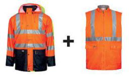 HI-VIS EN20471 3-IN-1 REGENJAS/BODYWARMER