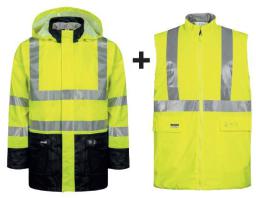 HI-VIS EN20471 3-IN-1 REGENJAS/BODYWARMER