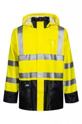 HI-VIS REGENJAS ZWARE PU/PVC