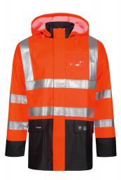 HI-VIS REGENJAS ZWARE PU/PVC