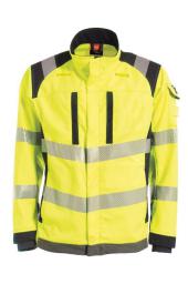 Vlamvertragende hi-vis softshell 